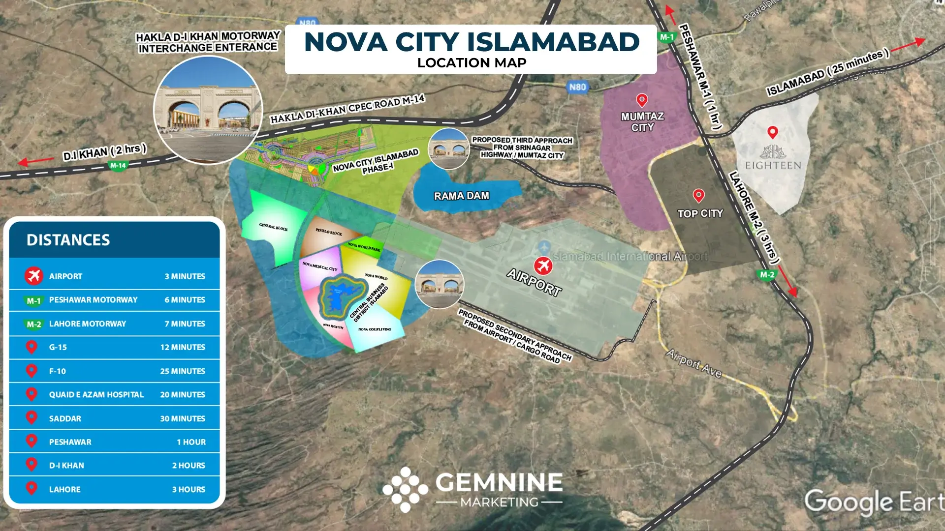 Nova City Islamabad Location Map