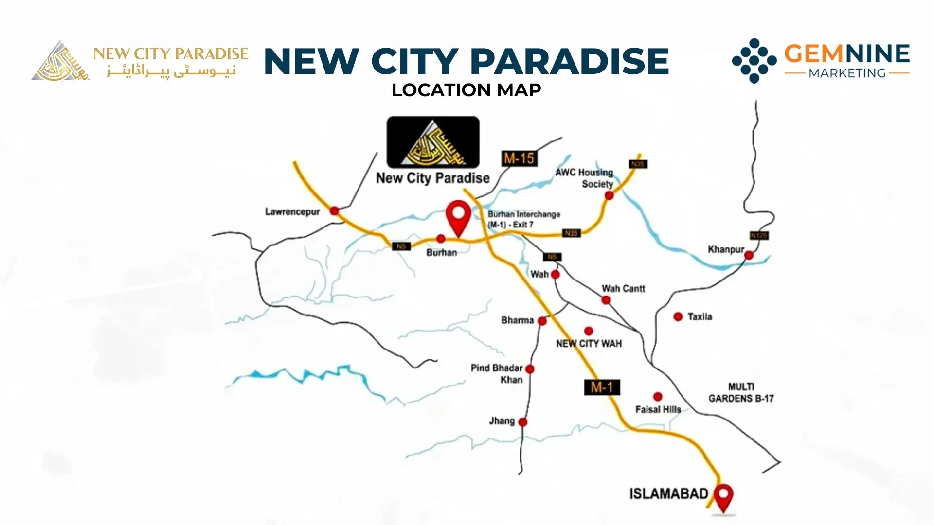 New City Paradise Location Map